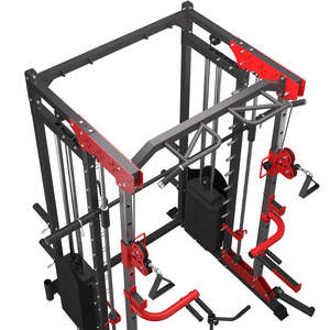 Attrezzatura da Allenamento Integrata Smith Machine Set Combinato Multifunzione per Home Fitness Squat Panca Piana Gantry Frame Pectoral Machine - Product Image 3