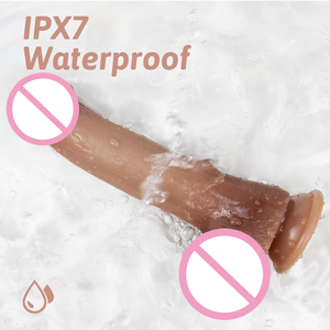 Remote Control Penis Plastik Elektrik Pemanas Bergetar Lembut Besar Realistis <span class=keywords><strong>Dildo</strong></span> dengan Suction Cup untuk Wanita - Product Image 6