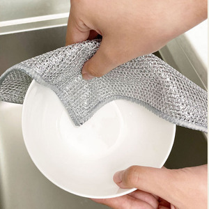 Essuie-tout multifonction en microfibre Esun, chiffon à vaisselle double face avec fil argenté pour le nettoyage de la cuisine et des plaques de cuisson - Product Image 3