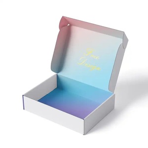 Boîte à courrier en carton ondulé de taille personnalisée en matériaux recyclés pour l'emballage de vêtements avec impression de logo - Product Image 3