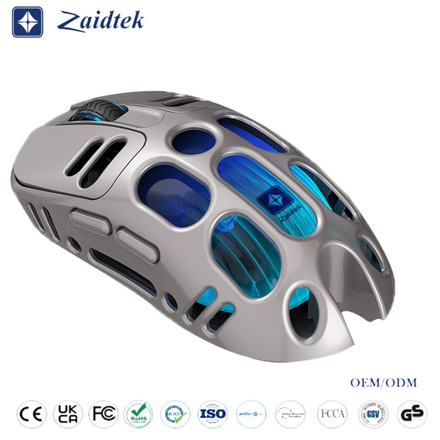 Wireless Optical Sensor Gaming Mouse USB 2.4G for 5.0 Dual Mode 4000 DPI Adjustable 5-Button Design 7-Color RGB LED Light