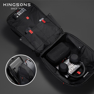 Kingsons <b>Student</b> <b>Backpack</b> 15 Inches Large Capacity Laptop Bag Unisex Black Travel <b>Backpack</b> - Product Image 2