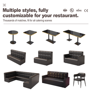 Sièges de cabine d'angle en cuir de luxe meubles de restaurant japonais modernes ensemble de chaises de table de meubles commerciaux pour hôtel café thé - Product Image 4