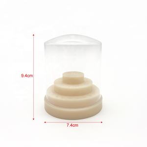 Porta Frese Dentali Rotondo a 48 Fori di Colore Rosa, Scatola in Plastica con Coperchio Trasparente - Product Image 3