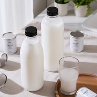 Bouteilles de lait en PET transparentes recyclées de 330 ml, 500 ml, 750 ml, 850 ml et 1 L avec bouchon inviolable anti-fuite