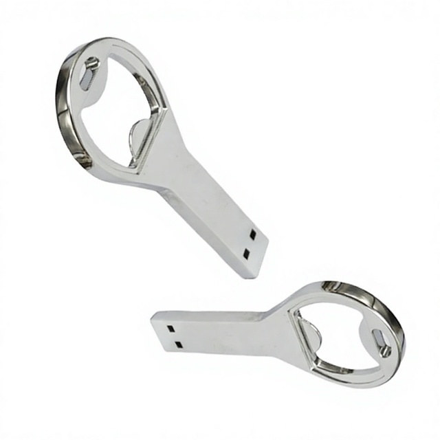 Factory Wholesale New 8GB-128GB USB 2.0 Flash Drive Multi-functional Bottle Opener Metal Key 3-Year Warranty Customizable Brand