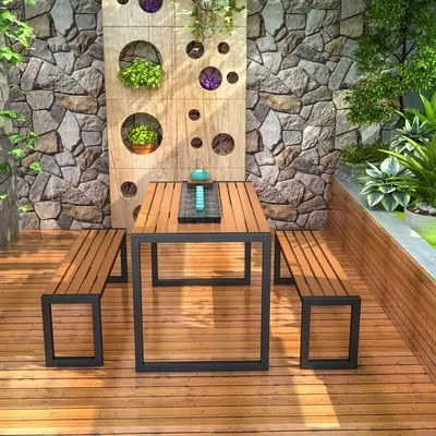 Meubles en aluminium pour Restaurant, pelouse, café, salle à manger, jardin extérieur, Patio, ensembles de Table avec chaises