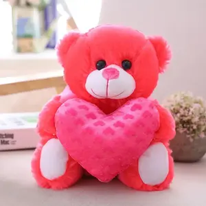 Animali di peluche dolce cuore rosso morbido San Valentino peluche orsacchiotto regali per ragazze - Product Image 2