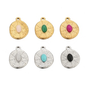 <span class=keywords><strong>Fournisseur</strong></span> en gros de breloques en <span class=keywords><strong>acier</strong></span> <span class=keywords><strong>inoxydable</strong></span> avec pendentifs en pierre naturelle Accessoires de fabrication de colliers et de bijoux à bricoler soi-même - Product Image 3