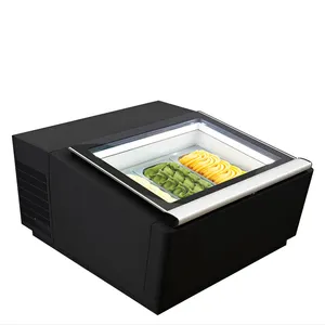 Mehen Ready to Ship Countertop Ice Cream Display Freezer Gelato Display Refrigerator Gelato Machine for Dessert Shop