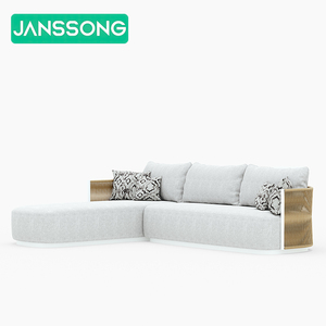 Conjunto de Muebles de Jardín, Sofás de Jardín, Muebles Metálicos para Piscina, Sofá en Forma de L, Conjunto de Patio, Sofá Moderno de Cuerda para Jardín y Piscina - Product Image 5