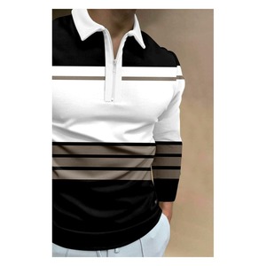 Polo Personalizado de Punto Grueso de 250G para Hombre, Camiseta de Manga Larga con Cuello, OEM ODM, Marca Privada - Product Image 1