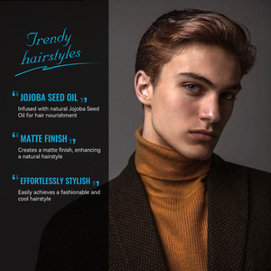 Argile mate pour les cheveux personnalisée pour hommes, fixation forte, non grasse et sans brillance, pour cheveux bouclés Ingrédients d'herbes végétaliennes et biologiques - Product Image 5