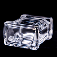 Personnalisable 100ml Plat Carré Cristal Verre Bouteille De Parfum Rechargeable Sérigraphie PP Diffuseur D'aromathérapie Unique