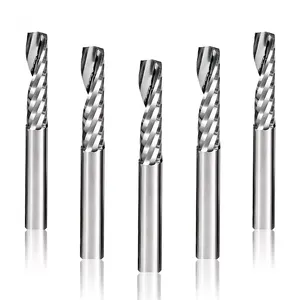 Weix 3.175mm 1 flute end milling for wood cutting CNC machine Carbide Tools Milling Cutter for MDF Plywood