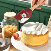 Spatule en silicone de Noël avec manche en bois de hêtre, grattoir de pâtisserie, outil de cuisine pour contact alimentaire