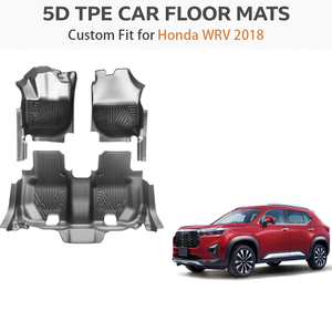 พรมปูพื้นรถยนต์ TPE แบบสั่งทำพิเศษสำหรับ Honda WRV พวงมาลัยซ้าย ปี 2018 |   แผ่นรองพื้นกันน้ำทุกสภาพอากาศ ชุดเต็ม ของแท้จากโรงงาน - Product Image 2