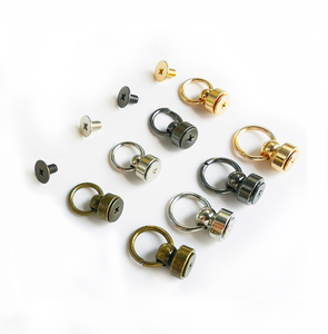 Botón de acero de 8mm, anillo redondo, tornillo de rosca, bolso artesanal, monedero para <span class=keywords><strong>teléfono</strong></span>, remache de uñas, cabeza de chupete de aleación de Zinc, remache con hebillas de anillo de tracción - Product Image 5