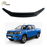 MOSUN Protection de capot avec éclairage LED, déflecteur de capot anti-insectes pour Toyota Hilux REVO 2015 2018 2020 2021
