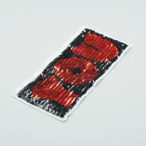 2024 Different Color Reversible Patches Designs Sequins Reversible Patches Embroidery On Felt Patches