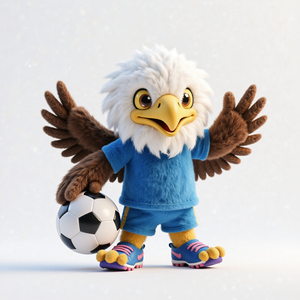 ふわふわで快適な可愛いぬいぐるみ、ムース、ジャガー、ハクトウワシのおもちゃ、流行のワールドカップマスコット、リアルなカスタム、卸売、人気商品 - Product Image 1