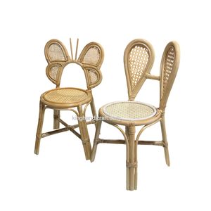 Silla Infantil de Ratán Moderna Hecha a Mano de Lujo para Eventos de Hotel, Bodas y Fiestas, Mimbre Natural, Segura, Duradera y Ecológica - Product Image 5