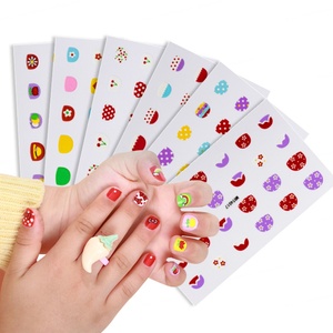 Autocollants 3D pour ongles pour enfants, couleurs vives, écologiques, sûrs, auto-adhésifs, feuilles de décalcomanies pour nail art pour fêtes d'enfants - Product Image 5