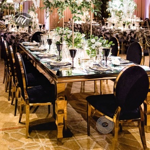 <span class=keywords><strong>Restaurante</strong></span> comedor muebles de cristal de lujo mesa de comedor y silla conjunto con 12 plazas - Product Image 6