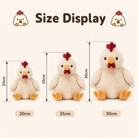 Peluche de poulet assis personnalisée, jouet en peluche doux, animal de ferme, poupée en peluche mignonne, cadeau moelleux de dessin animé pour la décoration de la maison et les fêtes, faible MOQ, OEM, ODM