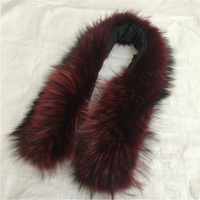 Écharpe à capuche en fausse fourrure de raton laveur, neuve, de marque originale, en peau entière naturelle avec poils longs, tailles personnalisées disponibles