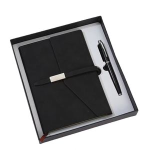 Cadeaux promotionnels, logo personnalisé, coffret cadeau d'entreprise de luxe, carnet en cuir PU A5 avec stylo et porte-clés - Product Image 2