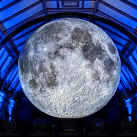 Grand Ballon de Lune Gonflable Planète Boule Décoration Extérieure Publicité Sphère de Lune Gonflable Géante avec Lumière Led