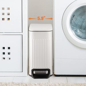 <span class=keywords><strong>Cubo</strong></span> de <span class=keywords><strong>basura</strong></span> delgado para baño con tapa, <span class=keywords><strong>cubo</strong></span> de <span class=keywords><strong>basura</strong></span> con Pedal de paso <span class=keywords><strong>pequeño</strong></span> de acero inoxidable de cierre suave con <span class=keywords><strong>cubo</strong></span> interior extraíble - Product Image 2