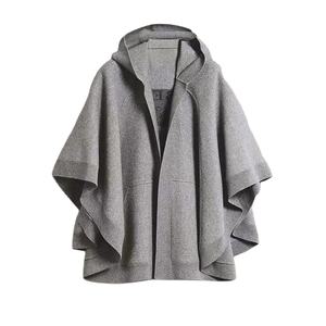Scialle Spesso in Cotone Invernale da Donna, Maglione <span class=keywords><strong>Poncho</strong></span> Taglie Forti Lavorato a Maglia - Product Image 1