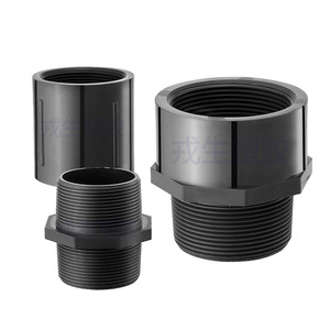 Raccord de tuyauterie en PVC Rusheng, connecteur à filetage mâle, double filetage interne/externe, raccord rapide, accessoire de plomberie - Product Image 1