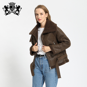 Janefur Oversize Giacca di Inverno Delle Donne di Cuoio <span class=keywords><strong>Shearling</strong></span> Più Vestiti di Formato per la Femmina - Product Image 2