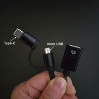 Kipas USB Radiator Keyboard Kartu Memori Pembaca Kartu Hard Disk Drive Mobile Kabel Micro USB Tipe C OTG 3 in 1