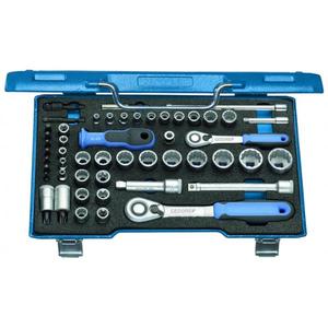 GEDORE - 2075695 3/8 ''+ 1/4'' Juego de enchufes (50 Uds.) -EAN 4010886878781 JUEGOS DE TRINQUETE Y TOMAS 3/8" - Product Image 1
