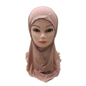 Yomo musulmán <span class=keywords><strong>niñas</strong></span> pequeñas bufandas <span class=keywords><strong>de</strong></span> algodón liso Hijabs con piedra solar pañuelo étnico islámico <span class=keywords><strong>Mantilla</strong></span> para niños - Product Image 1