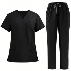 Hospital Uniforms V Neck Stretchable Feminine yet crisp cut for Veterinarians Work <b>Clothes</b> Uniform - Product Image 3