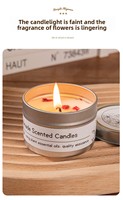 Bougie parfumée de luxe avec logo personnalisé, 100% cire de soja naturelle, pot en métal, respectueuse de l'environnement, pour la décoration de la maison, cadeaux de Noël et du Nouvel An