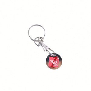 Promotional Wholesale Cheap <b>Custom</b> Zinc Alloy Euro Coin Supermarket Shopping Cart Trolley Keychain Waterproof - Product Image 3