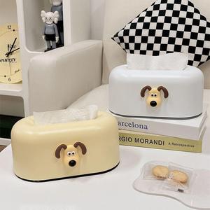 Creative Dog Face Tissue Box Cream White Multipurpose Desktop Storage For Living Room Home Office Decor - Product Image 1