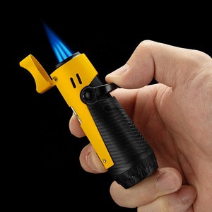 JOFI COB Windproof Metal <b>Cigar</b> <b>Lighter</b> Direct Flame Yellow Gold CB-24L2 Travel Multi Functional - Product Image 3