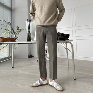 Jean en denim pour homme, teint à effet voile, à couleurs superposées translucides, coupe droite, style artistique, vente en gros - Product Image 1