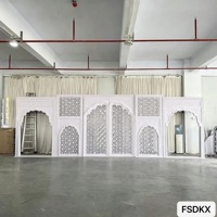 Support de toile de fond moderne en PVC pour événements de mariage, avec éclairage LED pour grands panneaux de toile de fond de mariage