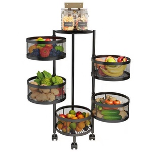 Estante de almacenamiento giratorio para cocina, cesta de frutas, estante de almacenamiento de cocina para verduras, cestas de almacenamiento de patatas - Product Image 1