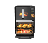 Aifa Nouveau Four à Friture à Air Chaud Visible AF-12004-E 15L 2100W avec Circulation d'Air Chaud à 360°, Sans Huile, Multifonction
