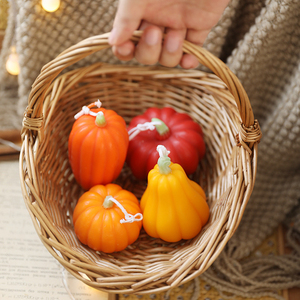 Velas Aromáticas con Forma <span class=keywords><strong>de</strong></span> Calabaza en Colores Otoñales para Decoración del Hogar en Halloween y Creación <span class=keywords><strong>de</strong></span> Ambiente Festivo - Product Image 2