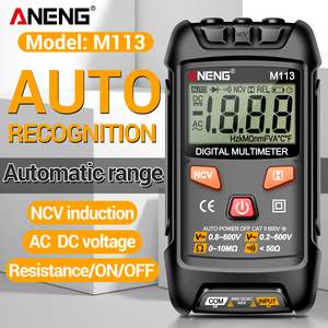 ANENG M113 1999 Comptages Mini Multimètre Numérique Intelligent Voltmètre AC/DC Ohmmètre NCV Outils Électriques Instruments de Mesure - Product Image 3